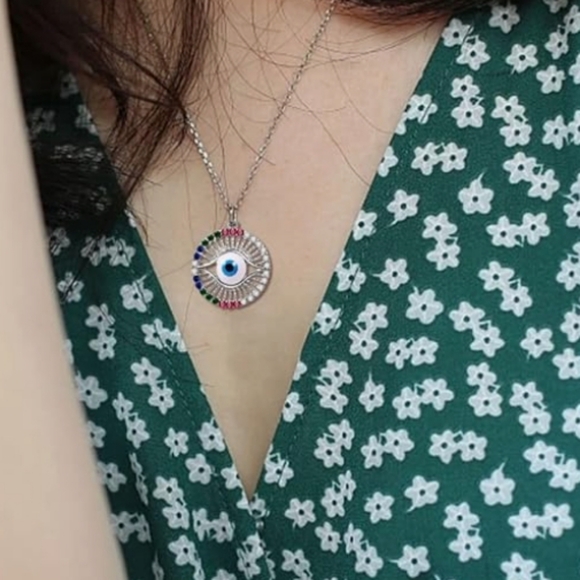 12 Chakra Energy Healing & Evileye Pendant Stone Necklaces NWT - Picture 5 of 7